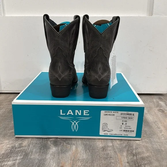 NIB Lane Lexington Bootie Distressed Charcoal Grey 8 8.5 - Picture 3 of 8